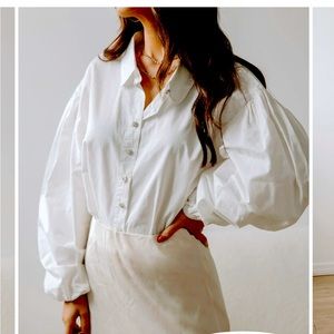 VICI embellished white button up